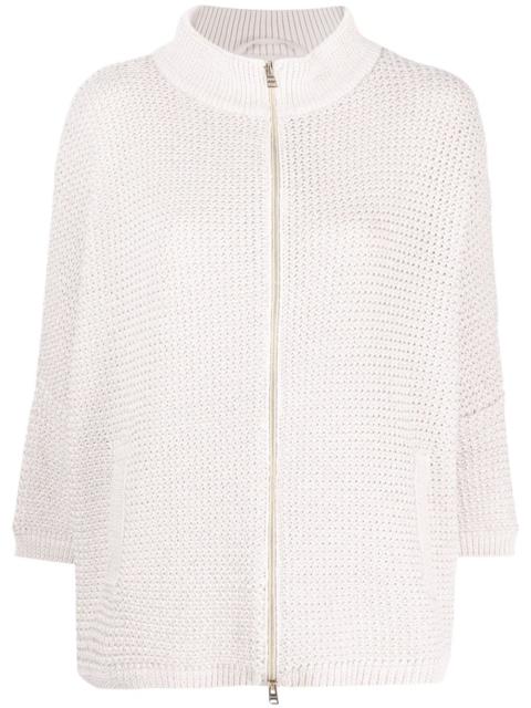 Herno high-neck knitted cardigan