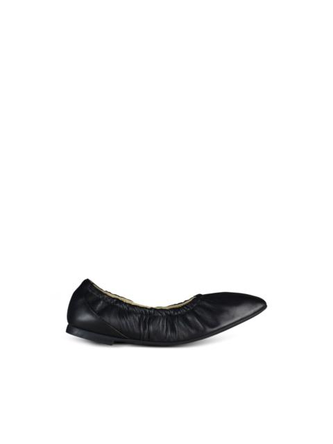 JIMMY CHOO elastic square toe ballerina