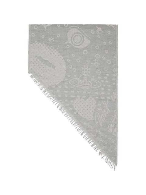 Vivienne Westwood Gray Two Point Scarf