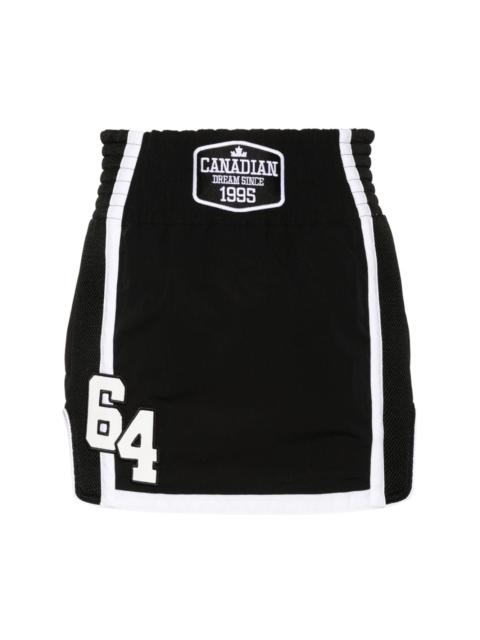 logo-patch mini skirt