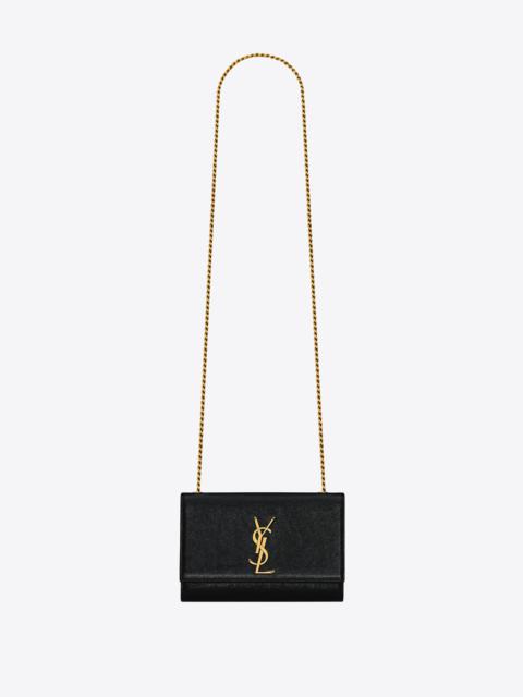 SAINT LAURENT kate small in shiny grained leather