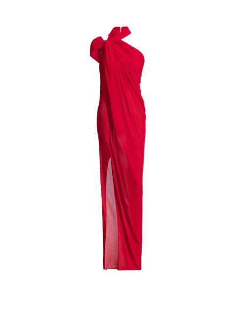 Balmain Long draped jersey dress