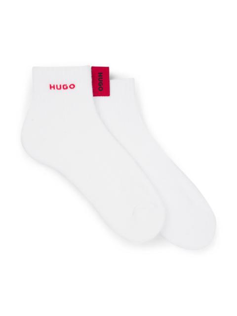 HUGO TWO-PACK OF QUARTER-LENGTH SOCKS WITH LOGO DETAILS