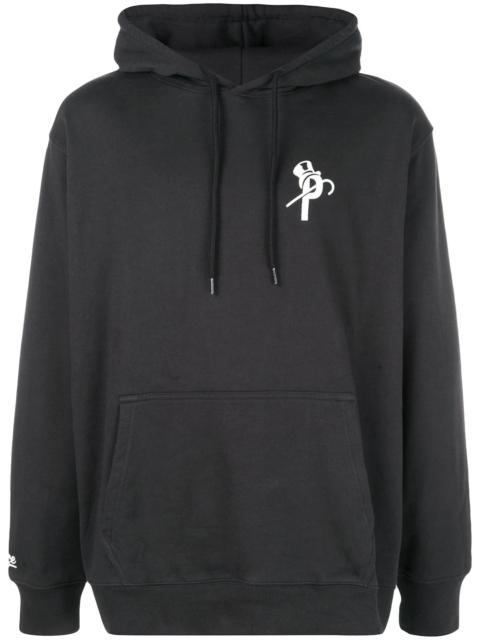 chest logo print hoodie