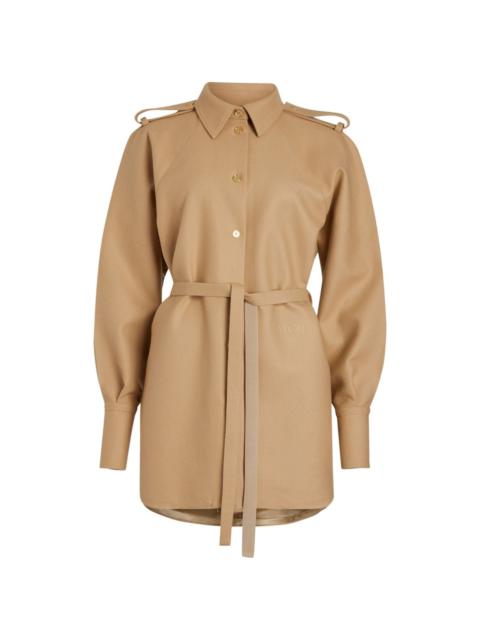 PATOU wool-blend mini shirt dress