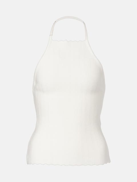 JACQUEMUS Tablier knitted halterneck top