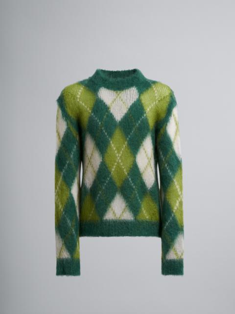 Marni ICONIC MOHAIR ARGYLE SWEATER