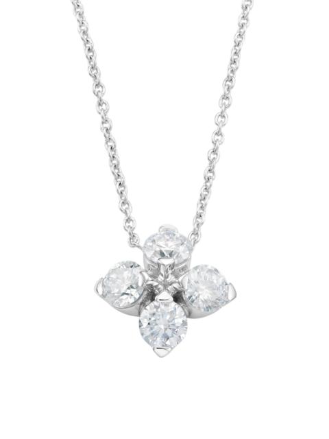 ROBERTO COIN Women's Love In Verona 18K White Gold & Diamond Flower Pendant Necklace - White