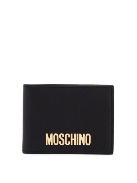 Moschino BIFOLD WALLET WITH METAL LOGO.