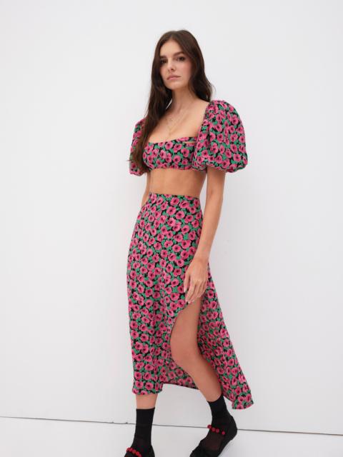 For Love & Lemons Barolo Midi Skirt