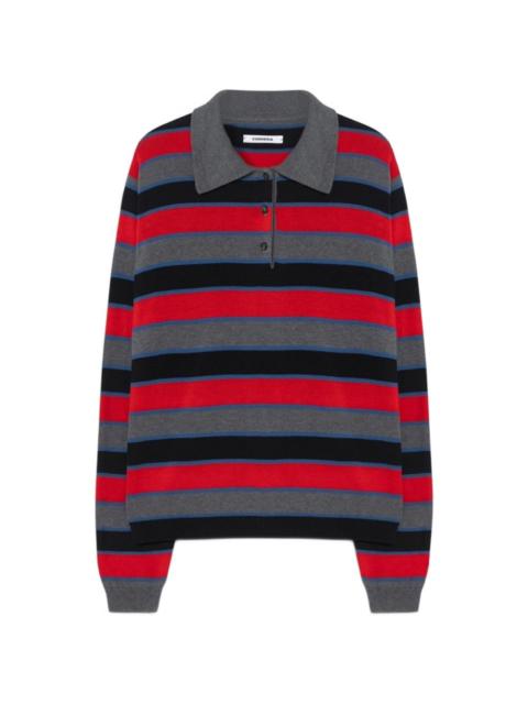 CORDERA striped long-sleeve polo top
