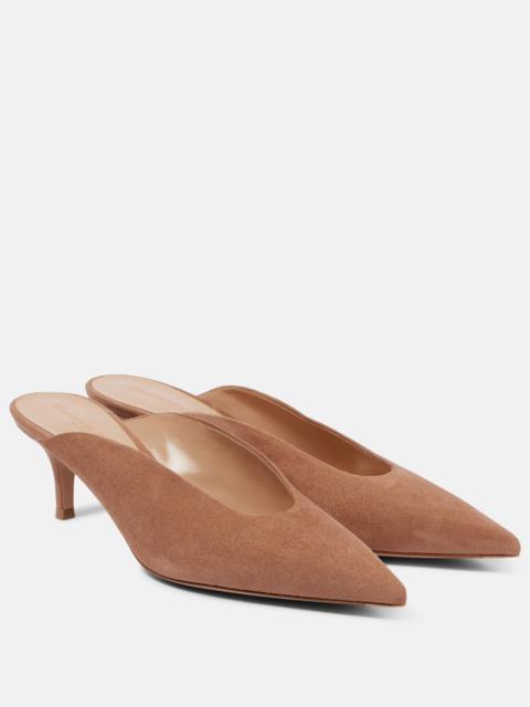 Suede mules