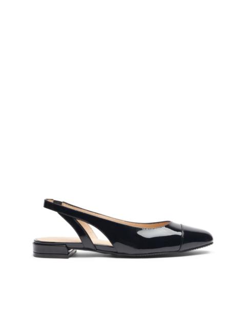 Sleek slingback leather pumps