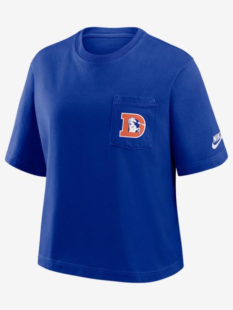 Nike Denver Broncos Rewind Pocket Boxy Women's Nike NFL T-Shirt