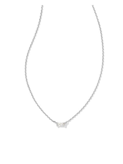 KENDRA SCOTT Juliette Silver Pendant Necklace in White CZ