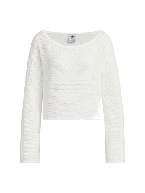adidas (WMNS) adidas Summer Knit Sheer Long Sleeve Top 'White' JI7043