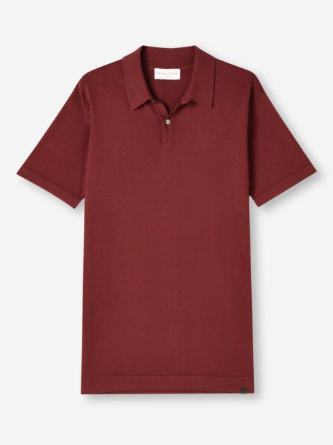 Men's Polo Shirt Jacob Sea Island Cotton Wine