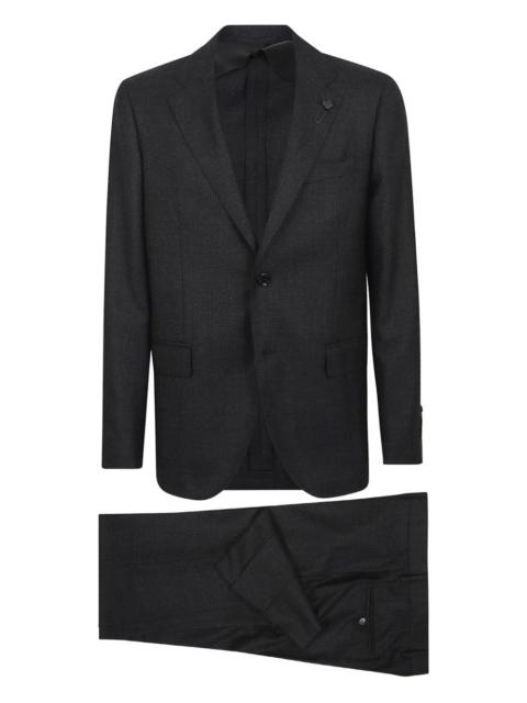 LARDINI flower-pin suit
