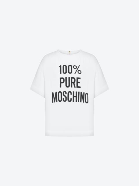 Moschino 100% PURE MOSCHINO PRINT ENVERS SATIN T-SHIRT