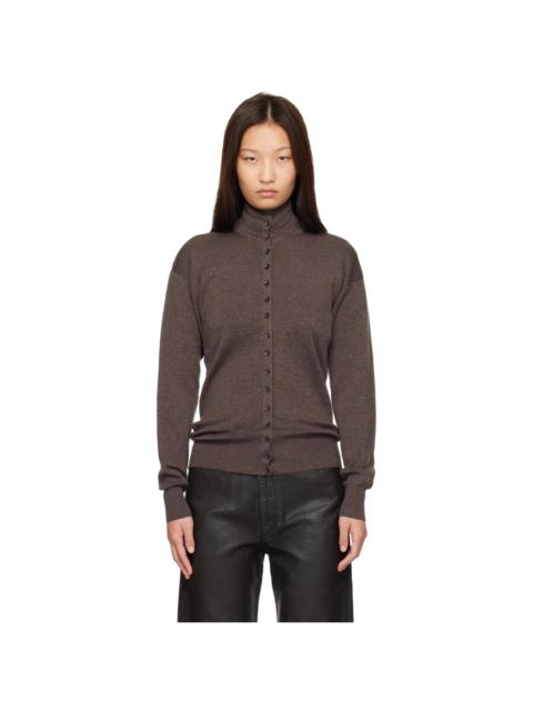 Lemaire Brown Buttoned Cardigan