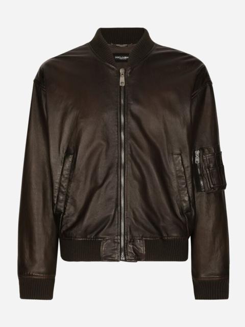 Dolce & Gabbana Padded leather jacket
