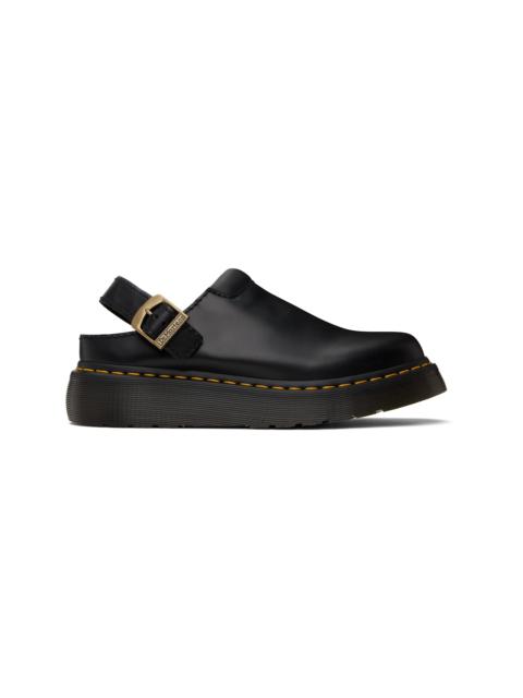 Dr. Martens Black Laketen Atlas Leather Slingback Platform Slip-on Loafers