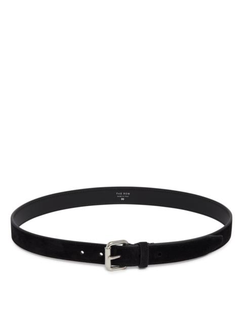 The Row Black Geo Suede Belt