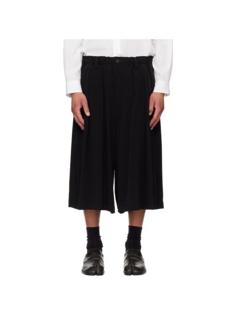 Yohji Yamamoto Black 8 Tucks Trousers