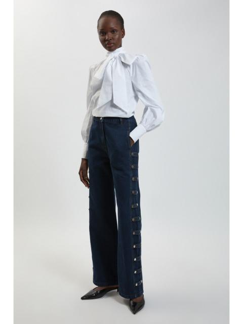 KAREN MILLEN Denim Military Panelled Jean