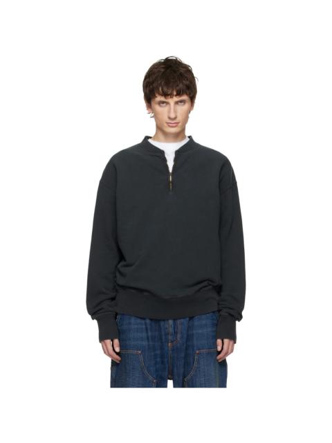 Maison Margiela Gray Half-Zip Sweatshirt