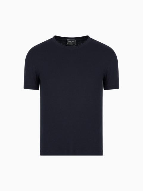 GIORGIO ARMANI SHORT-SLEEVED CASHMERE ICON JUMPER