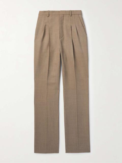 SAINT LAURENT Straight-Leg Pleated Wool Suit Trousers