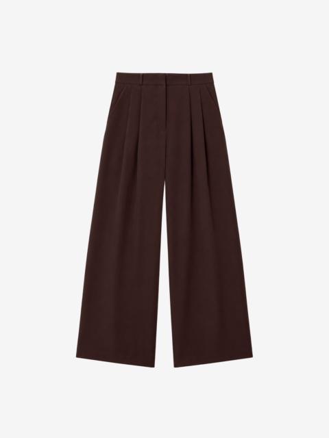 The Frankie Shop Taormina Pleated Trousers - Chocolate