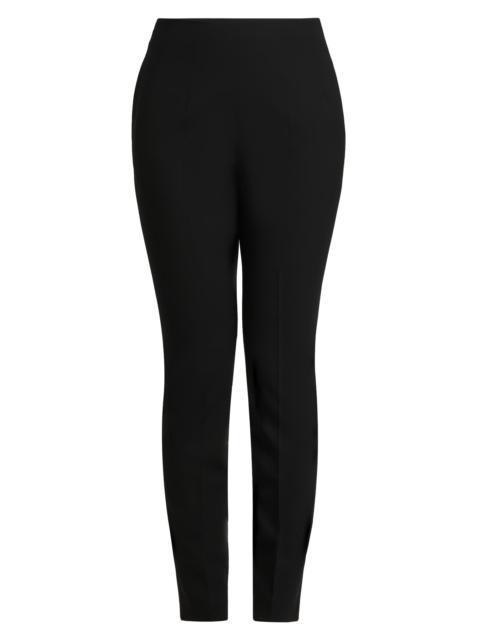 Jil Sander Women's Stretch-Wool Darted Flat-Front Trousers - Black