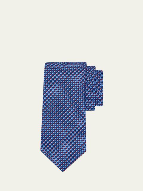 FERRAGAMO Men's Micro-Sailboat Formal Tie
