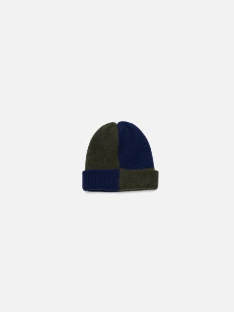 The Elder Statesman CHECKED WATCHMAN CAP