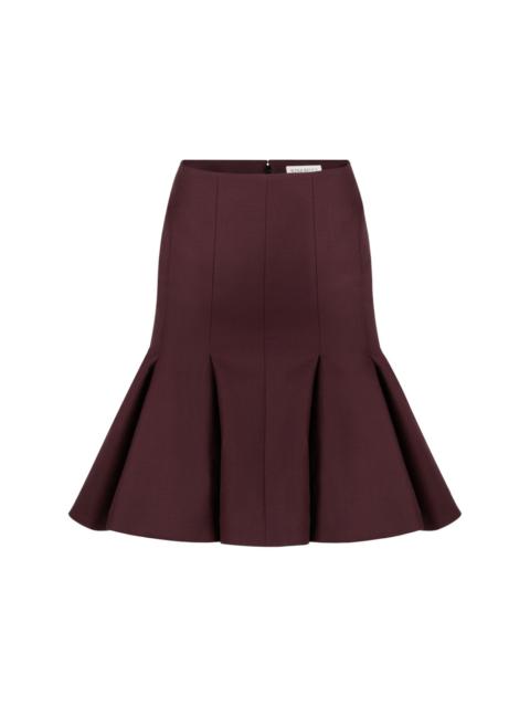 Peplum Wool Skirt