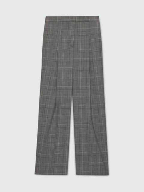 MSGM Wide-leg Prince of Wales wool trousers.