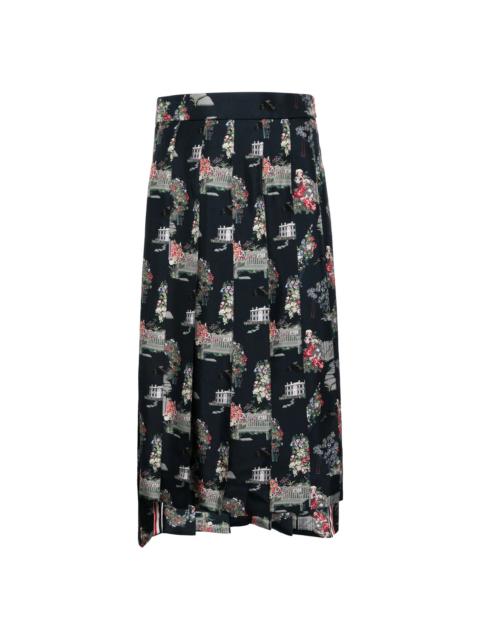 Thom Browne Classic Knee Length Dropped Skirt