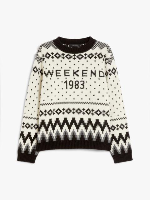 WEEKEND Max Mara PARIDE Jacquard alpaca and wool sweater