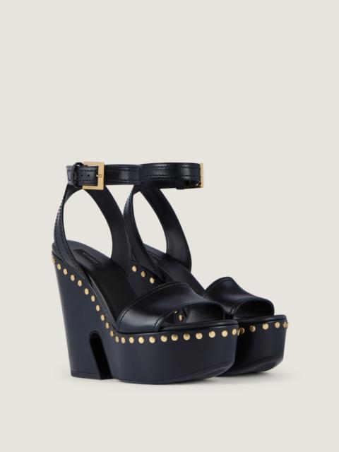 Givenchy CLOG PLATFORM SANDALS IN LEATHER WITH STUDS DETAIL