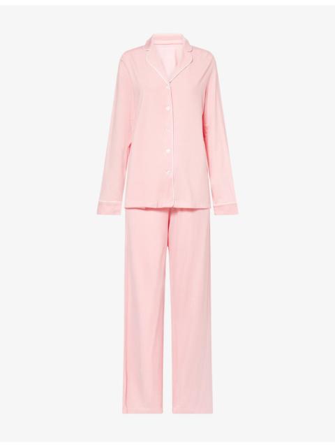 Derek Rose Lara Relaxed-Fit Jersey Pyjama Set
