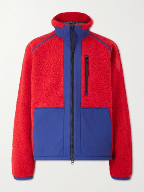 Canada Goose Westport Logo-Appliquéd Wool-Blend Fleece and Cotton-Blend Jacket Red