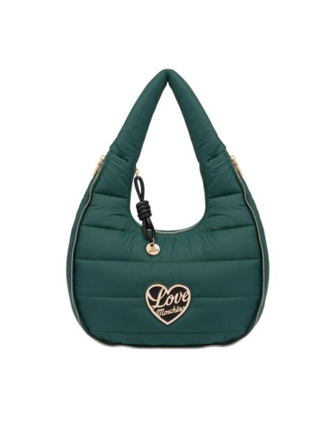 Moschino quilted heart-plaque shoulder bag
