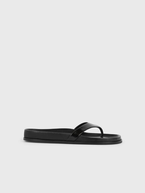TOTEME Contoured naplack flip flops black