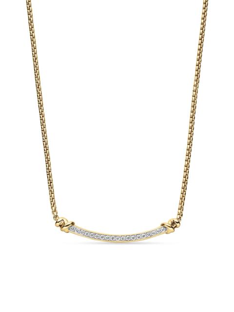 DAVID YURMAN Women's Petite Helena Wrap Station Necklace in 18K Yellow Gold with Diamonds, 29mm - Diamond
