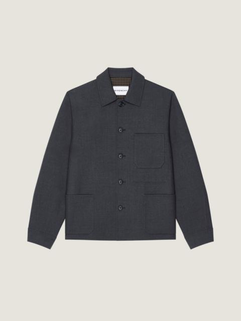 Givenchy OVERSHIRT IN WOOL WITH CHECKED REVERSE