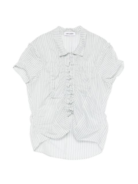 LOW CLASSIC striped ruffled shirt