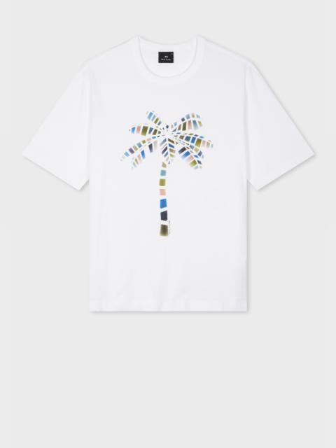 Paul Smith White 'Palm Tree' Print T-Shirt