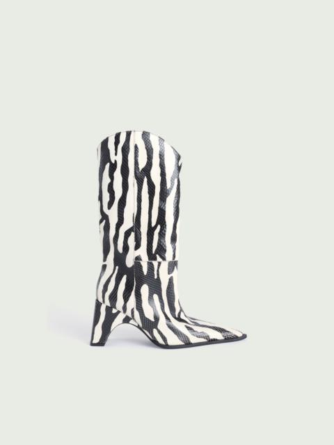 COPERNI Zebra Print Bridge Cowboy Boot